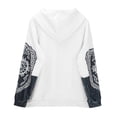 thumbnail image 3 of Migroa Streetwear Vintage Oversized Hoodie - Cool Prints Pullover, Emo & Retro 2000S Style, Trendy Outerwear for Men Under $25, White L, 3 of 6