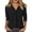 Black, variant on Womens V-Neck Long Sleeve Shirts Banded Bottom Pleated Tops Fall Dressy Casual Blouses