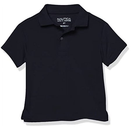 Nautica Boys' Little Boys' Uniform Short Sleeve Performance Polo, Navy, Medium/5
