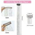 thumbnail image 3 of SUTENGDA 18 Pcs Guirlande de Cheveux à Clipser Extensions de Cheveux 19.6 Pouces Kit de Guirlande de Cheveux à Clipser Résistant à la Chaleur Scintillant Féerique Accessoires pour Cheveux pour Enfants Filles Femmes (Argent), 3 of 7