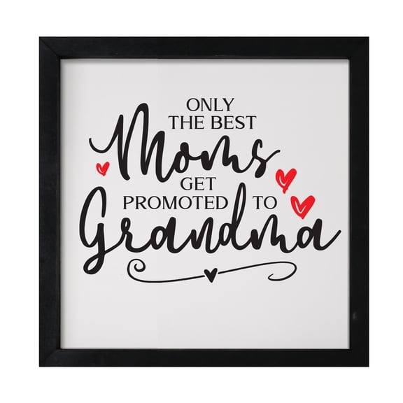 LifeSong Milestones 7x7 Modern Inspirational Framed Shadow Box for Wall Decoration - Only The Best Moms (Black)