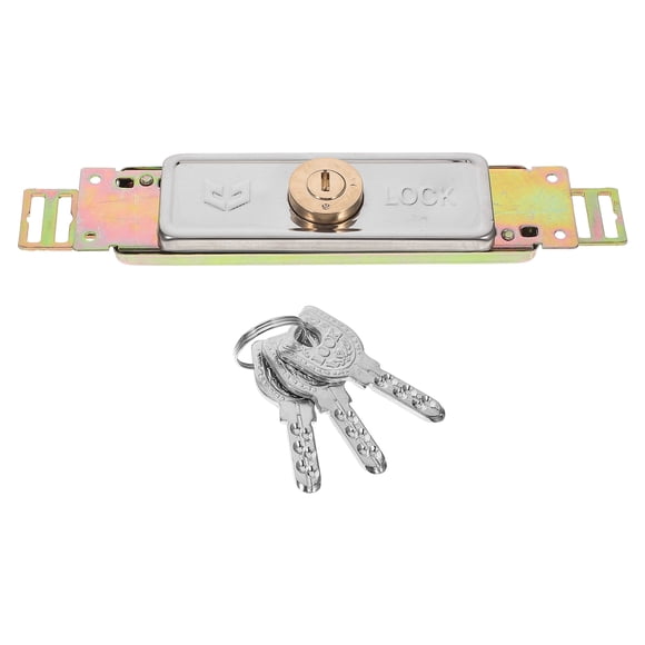 COMPUKAS Cerradura Para Puerta Enrollable Color Plateado Resistente Para Garajes Y Almacenes