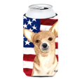 thumbnail image 1 of Usa American Flag Chihuahua Tall Boy bottle sleeve Hugger, 1 of 1