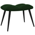 thumbnail image 4 of vidaXL Relaxing Chair with a Stool Dark Green Velvet, 4 of 7