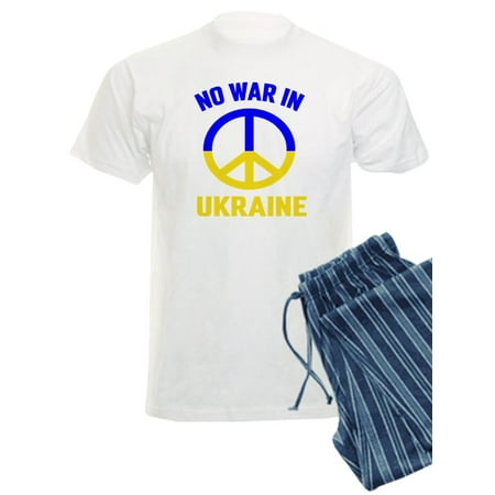 

CafePress - No War In Ukraine Interest Changes The Wor Pajamas - Men s Light Pajamas