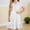 White, variant on Cethrio Girls Summer Nightgowns Size 10-12, Casual Loose Fit Mid-length Short Sleeve Kids Sleepshirts Sleep Dresses Pink Size 10-12
