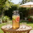 thumbnail image 4 of SSZMDLB Acrylic Beverage Jug, 1L Plastic Pitcher High-Temperature-Proof PC Material, Bar KTV Restaurant Fruit Tea Juice Water Pitcher, Clear Pitcher for Cold Drinks Iced Tea Cocktails, 4 of 6