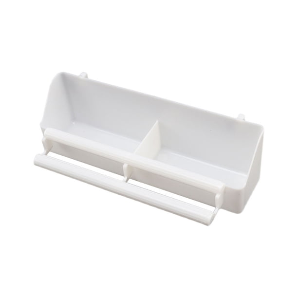 Methold Alimentador de loros, de comida de plástico para pájaros, 2 compartimentos, portátil, impermeable, resistente al desgaste, práctico Suministros para pájaros Methold PT005118-01