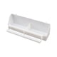 thumbnail image 1 of Methold Alimentador de loros, de comida de plástico para pájaros, 2 compartimentos, portátil, impermeable, resistente al desgaste, práctico Suministros para pájaros Methold PT005118-01, 1 of 6