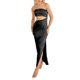 thumbnail image 2 of VISgogo, vestido de tubo informal para mujer, vestido largo a la moda de Color sólido con hombros descubiertos y abertura delgada VISgogo  moda, 2 of 6