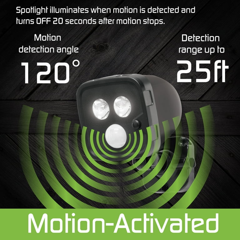 Energizer Motion-Activated Wireless Outdoor LED Spotlight, Battery Operated, 38420 Energizer Motion-Activated Wireless Outdoor LED Spotlight, Battery Operated, 38420