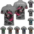 thumbnail image 2 of Custom 3D Billiard Polo Shirt Personalized Team Apparel 8 Ball Pool Design Funny Uniform Short Sleeve Gift to Billiard Lover (Purple, 2XL), 2 of 7