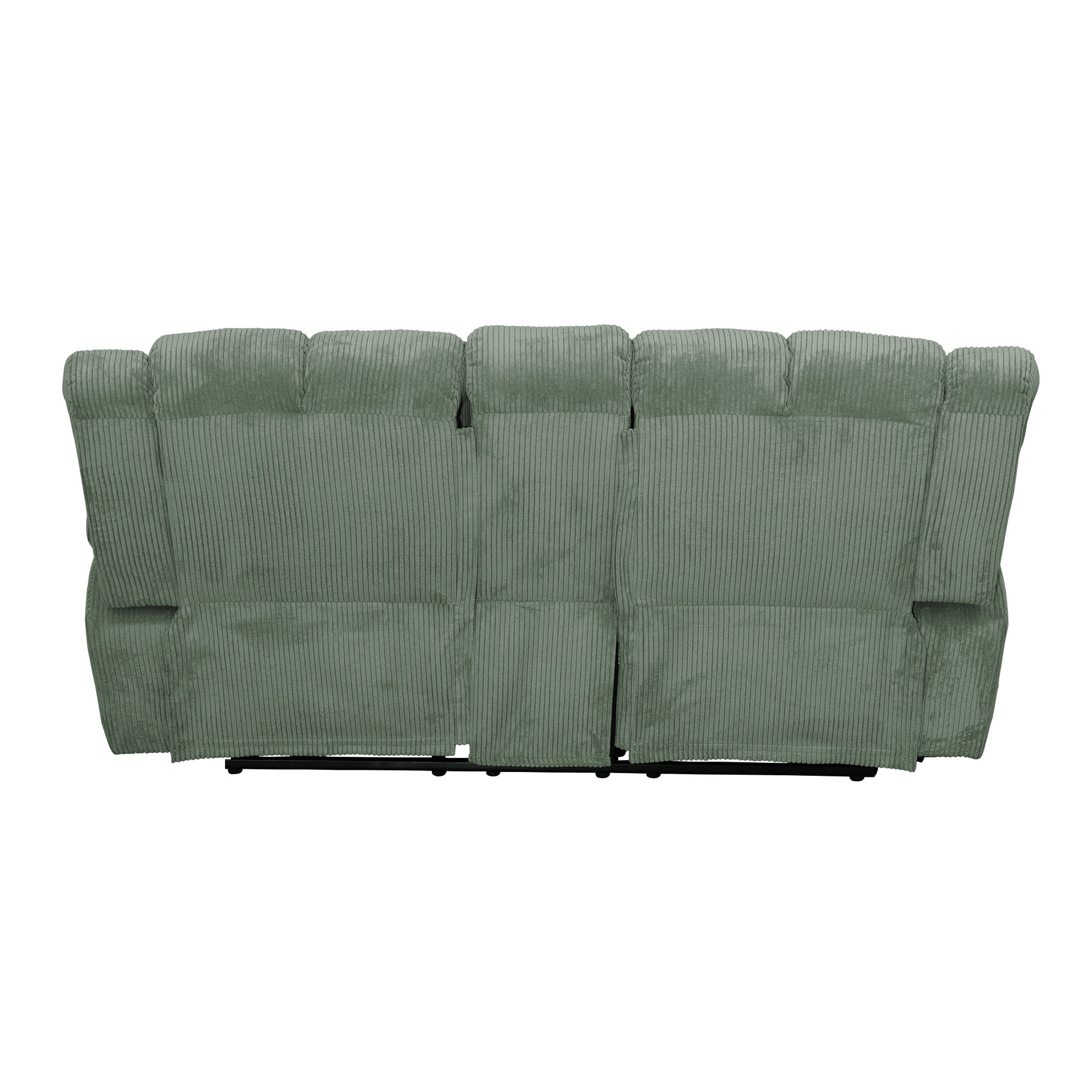 MAYEERTY 2-Seater Recliner Loveseat, Corduroy Fabric Sofa with Storage & Cup Holder for Apartment Living Room