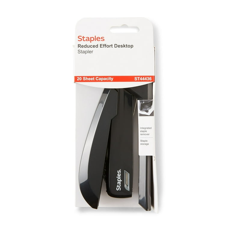 Staples One-Touch Desktop Stapler 20 Sheet Capacity Black 2