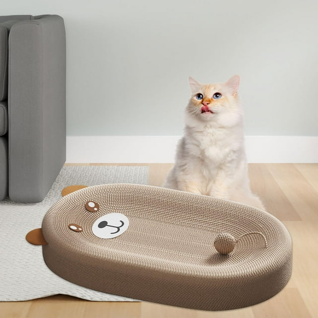 Sofá para rascar gatos Salvador con pelota de juego y tabla resistente al desgaste Pequeño