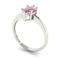 thumbnail image 2 of Solitaire Engagement Ring for Women - 1ct Simulated Pink Diamond in 14K White Gold Promise Ring, 2 of 6
