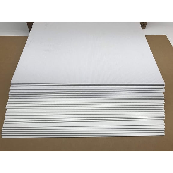 Yard Signs Pack of 50 Sheets Blank White Signs Corrugated Plastic 4mm White Blank 12" x 18" Short-Flute 12'', Great for Advertising Any Events, Ship Same Day