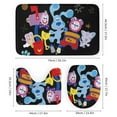 thumbnail image 3 of Blue'S Clues 4 Pcs Shower Curtain Sets with 12 Hooks Non-Slip Rugs U-Shaped Bath Mat, Toilet Cover, Bathroom Sets with Shower Curtain And Rugs And Accessories, 3 of 8