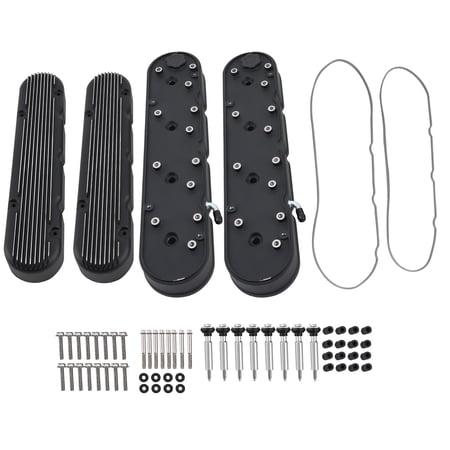 maXpeedingrods Aluminum Valve cover for All LS Engines Using LS1 LS2 LS3 LS6 and LS7 or Similar Coils With Spacing 72mm Bolt Spacing 8082-2BK
