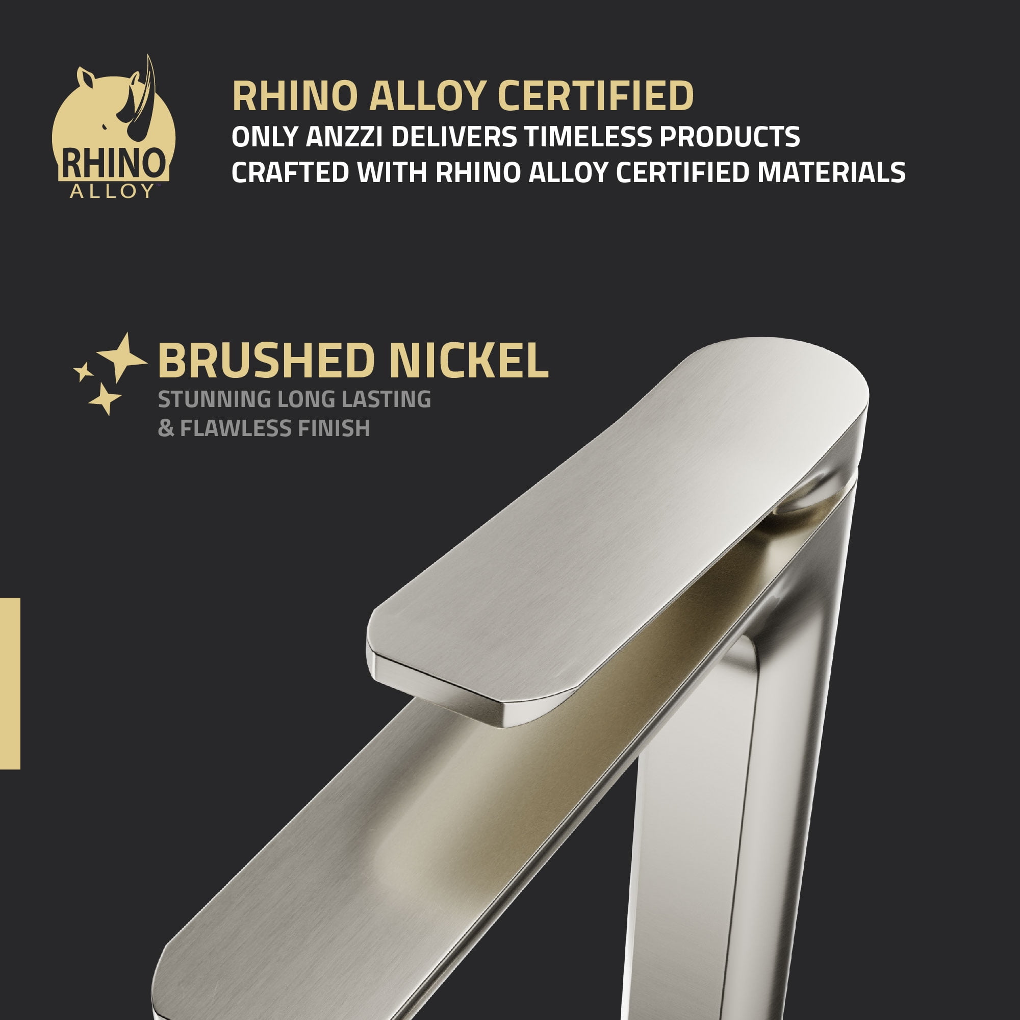 ANZZI Single Handle Single Hole Bathroom Vessel Sink Faucet With Pop-up Drain in Brushed Nickel