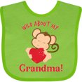 thumbnail image 3 of Inktastic Wild About My Grandma Boys or Girls Baby Bib, 3 of 4