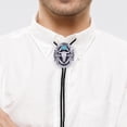 thumbnail image 4 of Bull Western Bolo Tie Accesorios de disfraz de cuero Western Cowboy Elegante Negro jinwen Corbata Bolo Occidental, 4 of 5
