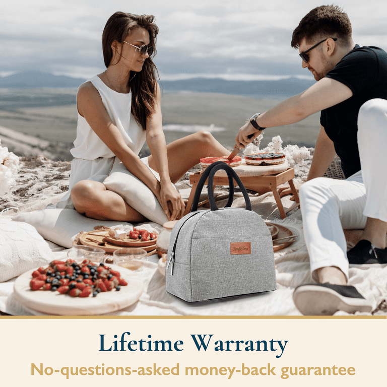 Lunch Bags for Women Men 9 Cans, Hot & Cold Food Delivery Bag Insulated  Grocery Bag Insulated Lunch Box Cooler Bag for Office Work Picnic Beach