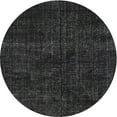 thumbnail image 1 of Ahgly Company Tapis Rond Traditionnel Gris Lavable en Machine, 4 Pieds Rond, 1 of 7