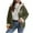 Army Green-B, variant on Hooded Jackets For Women Full-Zip Long Sleeve Cute Graphic Print Outwear Sherpa Lined Thermal Cardigan With Pockets (XL, Red)