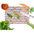 thumbnail image 2 of Caroline's Treasures Watercolor Coffee & Paper Clips Glass Cutting Board, Large, 2 of 2