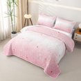 thumbnail image 3 of jejeloiu Pink Sparkling Star Pattern Twin Quilt Set Kids,Dreamy Princess Style Twin Coverlet Set For Girls,2-Piece, 3 of 7