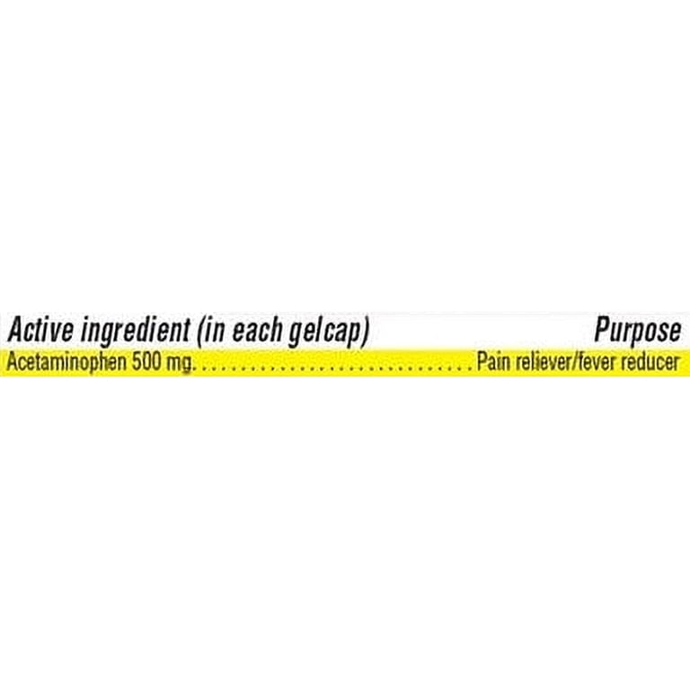Kirkland Signature Rapid Release Acetaminophen 500 mg., 400 Gelcaps