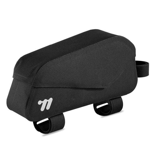 Waterproof 1L Magnetic Flap Bike Frame Bag - 600D TPU Material, Streamlined Design for Reduced Wind Resistance & Leg Contact, Secure Adhesive Strap/Screw Mounting, 210D Diamond Grid Body with PP