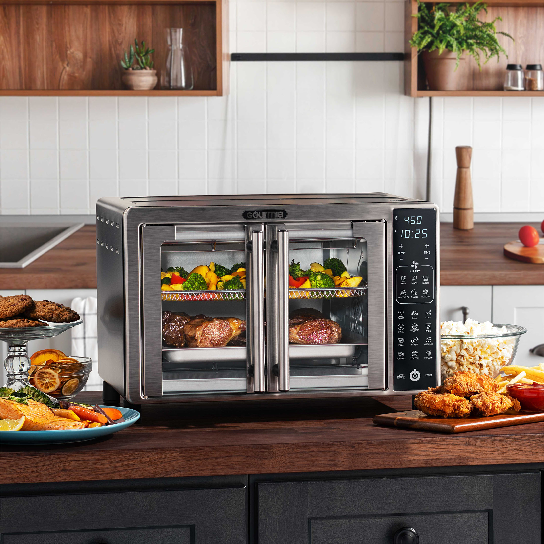 Gourmia Digital Air Fryer Toaster Oven with Single-Pull French Doors, New - image 3 of 7