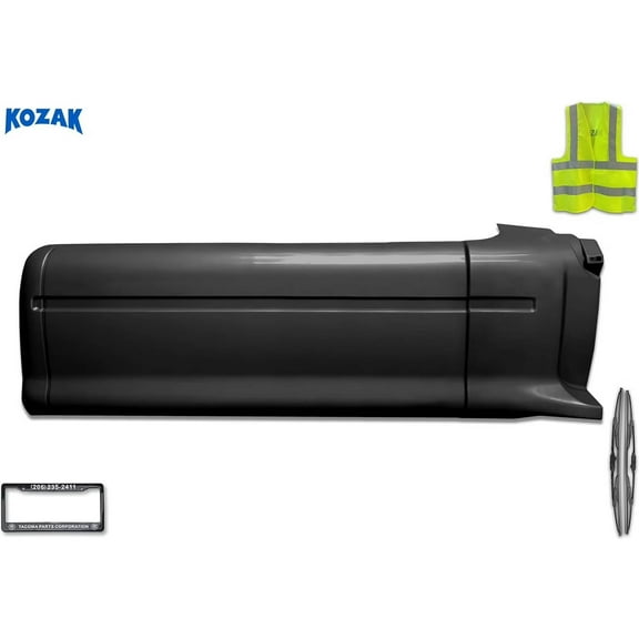 Kozak Rear Skirt Fairing Panel and Mid Center Cab Skirt Compatible with 587 387 PLUS Truck, Black