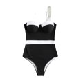 thumbnail image 4 of Traje de baño de una pieza con cordones y almohadilla para el pecho para mujer, bikini sexy para playa, 4 of 6