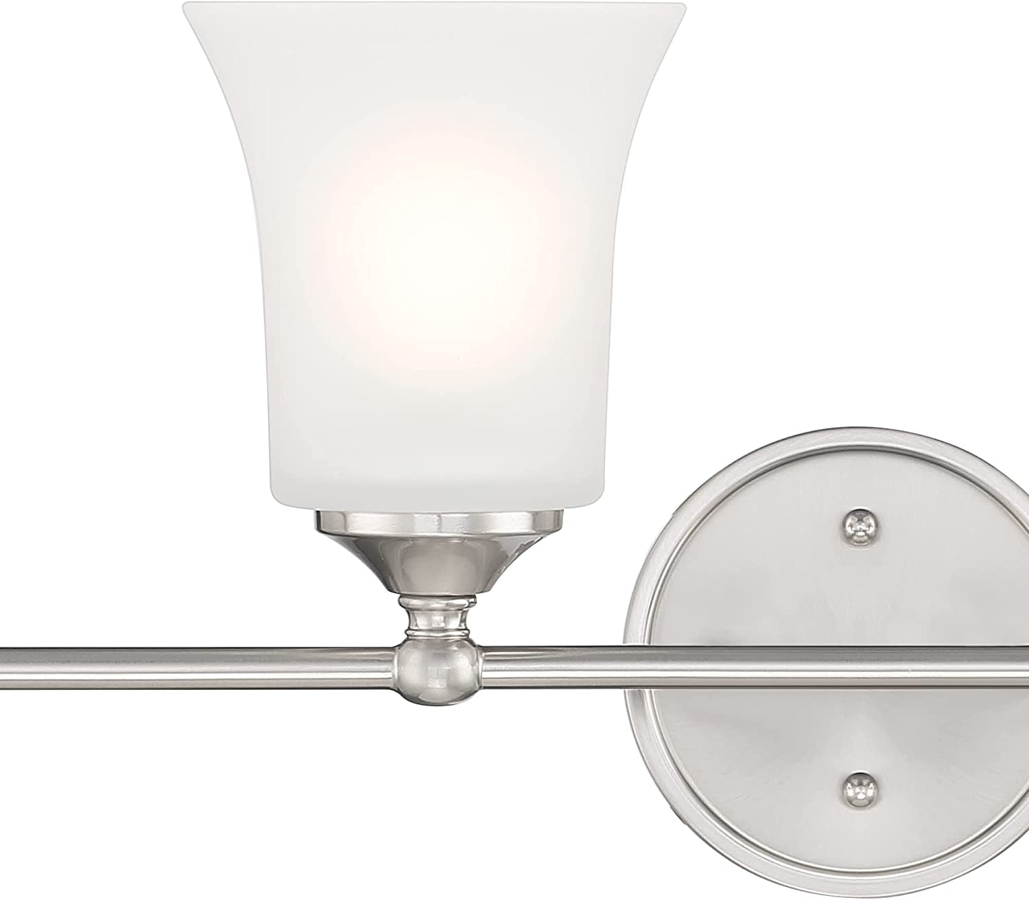 Designers Fountain Bronson 4 Light Brushed Nickel Bathroom Vanity Light Fixture, D278M-4B-BN