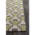 thumbnail image 2 of Hand-Woven Contemporary Flatweave Rug 7'9x10'6 Green/ Grey/ White, 2 of 5