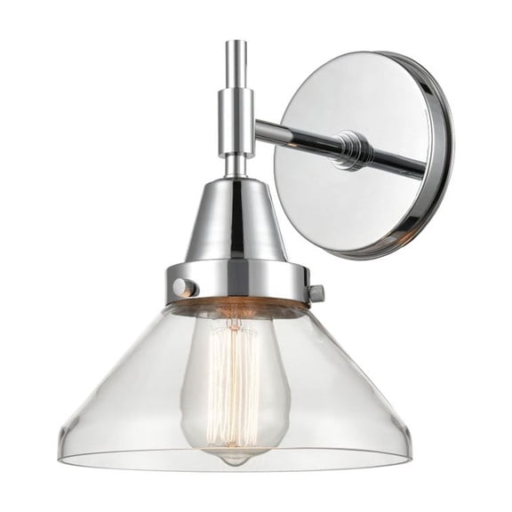 447-1W-PC-G4474 Innovations Lighting Caden - 1 Light Wall Sconce-9.25 Inches Tall and 8 Inches Wide-Polished Chrome Finish-Seedy Glass Color