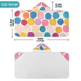 thumbnail image 4 of Yayeee Kids Hooded Towels Toddler Soft Absorbent Beach Bathing Wrap 50" x 23.5", Watercolor Circles, 4 of 5