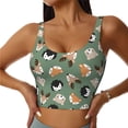 thumbnail image 2 of Lsque Animal Heads Printed Women'S Sports Bra, Compression, Moisture Wicking, High-Impact Sports Bra For Women,Supportive sports bra-XX-Large, 2 of 9