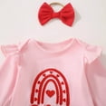 thumbnail image 5 of mgoYE Baby Girl Clothes 18 Months Sets My First Valentines Day Baby Girl Outfit Long Sleeve Romper Tutu Skirt Leg Warmers Headband 4Pcs Clothes Set(Red,3-6 Months), 5 of 9