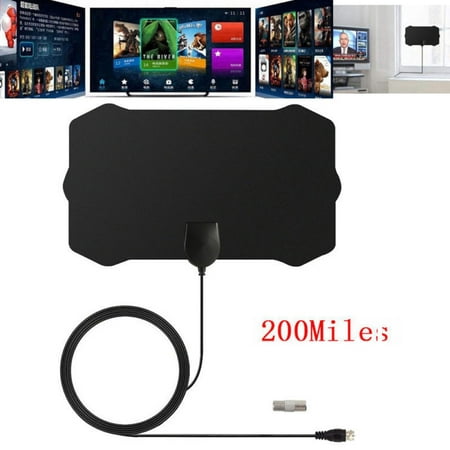 Digital Tv Antenna 200 Miles 2019 Latest Indoor TV Antenna - Digital HDTV Television Antenna 200 Mile Range 4K 1080P HD Skylink for All Type of Television ()