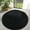 Black Scalloped, variant on Boho Farmhouse Jute Circle Rug, Reversible Rustic Coastal Area Mat Natural Jute 7A, 4 FT