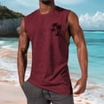 thumbnail image 6 of Hilenly Mens Summer Beach Tank Top Sleeveless Hawaiian Palm Tree Graphic Tees Muscle Shirts Vacation Tops, 6 of 6