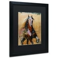 thumbnail image 3 of Trademark Fine Art "Golden Horse" Canvas Art by Joarez, Black Matte, Black Frame, 3 of 4