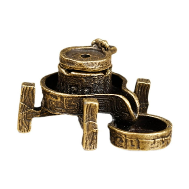 Porta incienso de cono de reflujo, soporte de incienso decorativo, quemador de incienso de cascada Molino de piedra 47x25cm