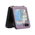 thumbnail image 3 of Nalacover for Samsung Galaxy Z Flip 5 Crossbody Wallet Case with Back Card Slot, Purse Cover with Shoulder Strap Classic PU Leather Lanyard for Women Girls, TPU Shockproof Non-Slip Case, Purple, 3 of 9