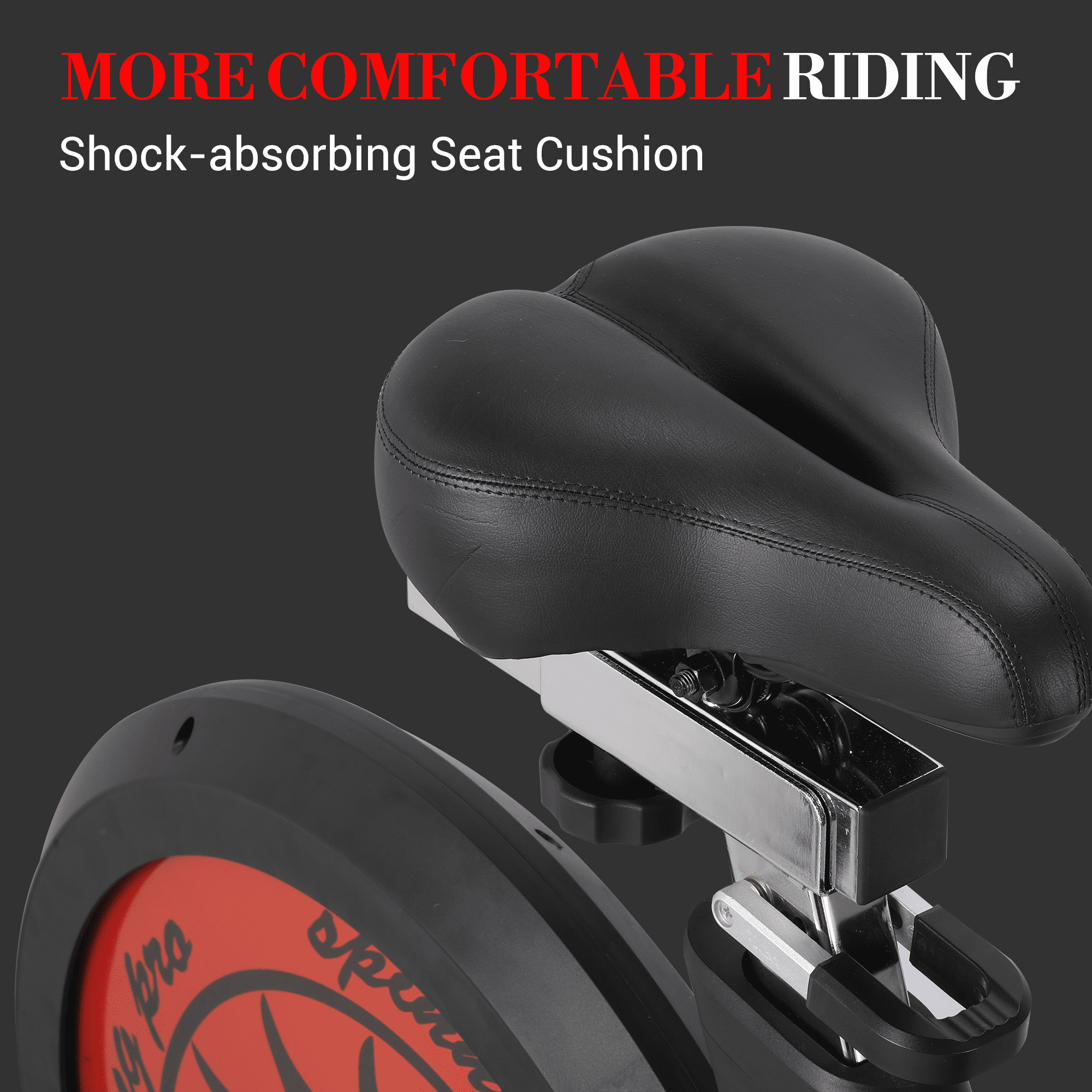 Indoor Cycling Exercise Bike with Pad Holder , Magnetic Stationary Cycling Equipment for Home, 298lbs Capacity