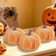thumbnail image 5 of Fall Decor,Fall Decorations for Home,Velvet Pumpkins Decoration Artificial Fake Pumpkins,3IN Fabric Wrapped Pumpkin Ornaments for Home Kitchen Farmhouse(Yellow), 5 of 6
